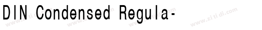 DIN Condensed Regula字体转换 DIN Condensed Regula字体转换